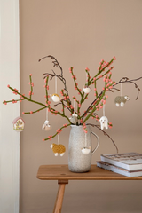 Gry & Sif Hanging Felt Bird Blue and Yellow