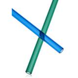 Kosta Boda Sipsavor Glass Straws 2 Pack Blue & Green
