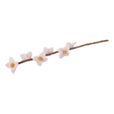 Gy & Sif Felt Flowers on Stalk White
