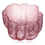 Kosta Boda Crackle Votive Pink