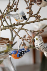 Gry & Sif Hanging Felt Bird Eastern Blue