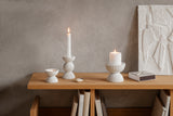 Lyngby Porcelain Tura Block Candle Holder 11.5cm White