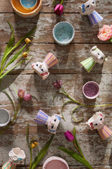 Bjørn Wiinblad Ceramic Eva Candle Holder Lavender 9.5cm