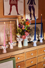 Bjørn Wiinblad Ceramic Eva Candle Holder Blue 9.5cm