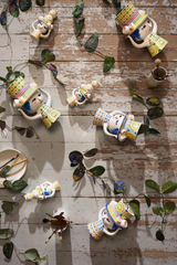 Bjørn Wiinblad Ceramic Vase Lady With Hat Green