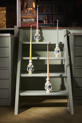 Bjørn Wiinblad Ceramic Candle Holder Lady With Hat Yellow & Blue