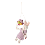 Gry & Sif Felt Mobile Girl Bunny With Balloons