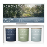 Skandinavisk Mini Candle Giftset Escape (Hav, Fjord, Øy)