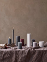 Broste Rustic Pillar Candle 7 x 13.5 Nordic Green