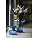 Lyngby Glas Vase Tube 20cm Dark Blue