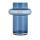 Lyngby Glas Vase Tube 20cm Dark Blue