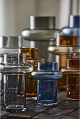 Lyngby Glas Vase Tube 20cm Dark Blue