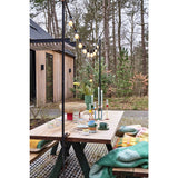 Villa Collection Styles Glass Candlestick Blue & Rose