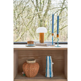 Villa Collection Styles Glass Candlestick Blue & Amber Small