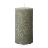 Broste Rustic Pillar Candle 7 x 13.5 Nordic Green