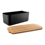 Eva Solo Bread Bin Black With Integrated Chopping Board