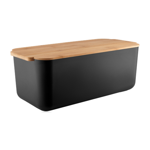 Eva Solo Bread Bin Black With Integrated Chopping Board The