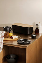 Eva Solo Bread Bin With Integrated Chopping Board Black