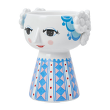 Bjørn Wiinblad Ceramic Eva Candle Holder Blue 9.5cm