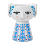 Bjørn Wiinblad Ceramic Eva Candle Holder Blue 9.5cm