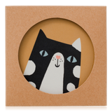 Spira of Sweden Set of 4 Birch Wood Coasters Bosse, Doris, Louie & Penny