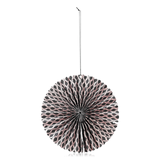 Broste Stella Rosette Hanging Paper Decoration Forest Green & Natural Small