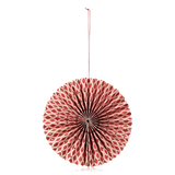 Broste Stella Rosette Hanging Paper Decoration Dark Red & Natural Small