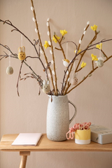 Gry & Sif Felt Flowers on Stalk Light Yellow