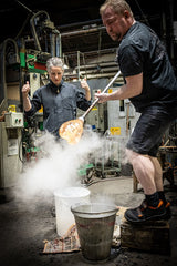 Kosta Boda Crackle Vase Small Circular Glass