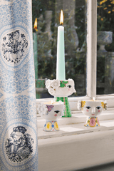 Bjørn Wiinblad Ceramic Tealight Holder Set of 2 Yellow & Lavender