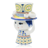 Bjørn Wiinblad Ceramic Vase Lady With Hat Blue