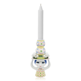 Bjørn Wiinblad Ceramic Candle Holder Lady With Hat Yellow & Blue