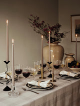 Broste Maro Silver Finish Candle Holder Large