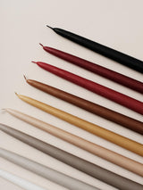 Broste Glossy Tapered Candles Forest Green Set of 4