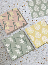 Broste Paper Napkin Egga Sage Green & White