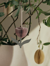 Broste Paper Tulip Ornament Cream & Sage Green