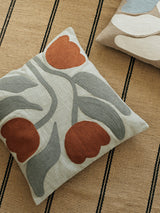 Broste Dora Cushion Cover With Pad Sage Green/Mocha Bisque