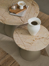 Broste Momo Stoneware Candle Holder Matt White Small