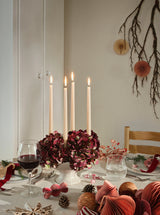 Broste Stella Rosette Hanging Paper Decoration Dark Red & Natural Small