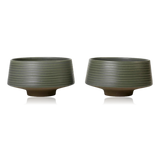 Broste Miko Stoneware Bowl Set of 2 Dark Green