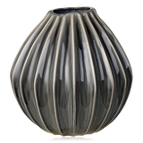 Broste Ceramic Wide Vase Smoke Grey Large
