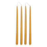 Broste Glossy Tapered Candles Honey Yellow Set of 4