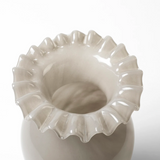 Broste Jasmin Mouthblown Glass Vase Warm Grey