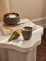 Broste Miko Stoneware Bowl Set of 2 Dark Green