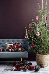 Broste Hanging Paper Apple Decoration Dark Red