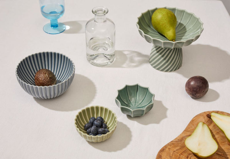Dottir Samsurium Ceramic Mini Bowls Wasabi & Spruce