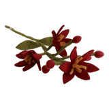 Gry & Sif Felt Nova Flower Dark Red