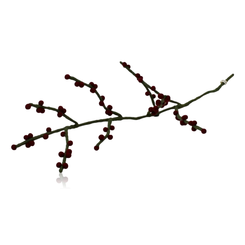 Gry & Sif Felt Branch With Dark Red Berries