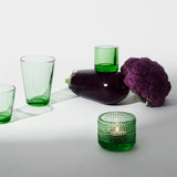 Iittala Kastehelmi Glass Votive 64mm Apple Green