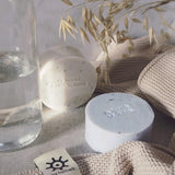 Irish Hantverk Knitted Washcloth & soaps in bathroom